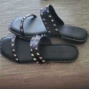 Sincerely Jules Black Studded Sandals